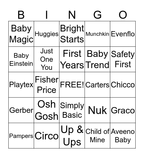 It's a Girl!!! Bingo Card