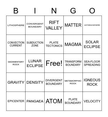 Bingo Card