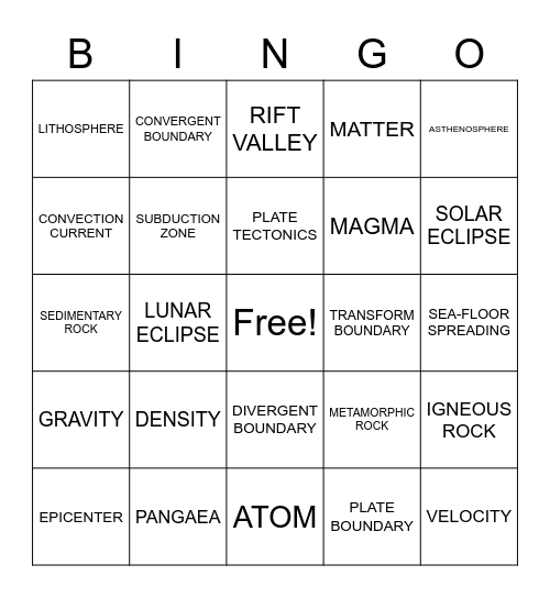 Bingo Card