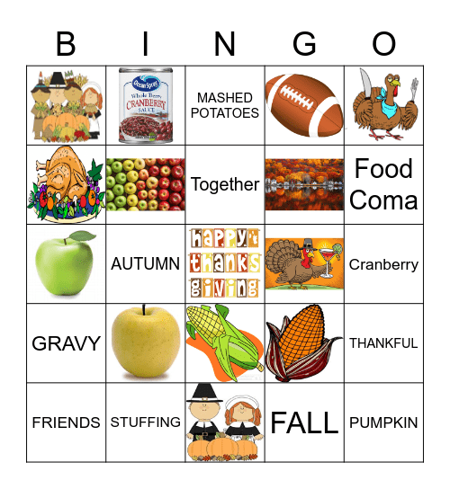 THANKSGIVING Bingo Card