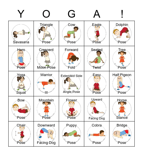Yoga! Bingo Card
