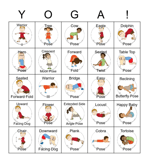 Yoga Bingo Card