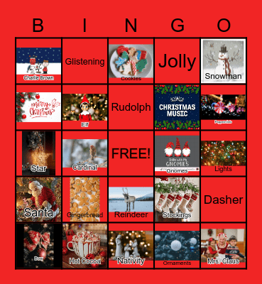 Holiday Bingo Card