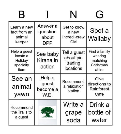 G.E.T BINGO Card