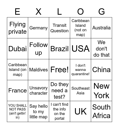 Day Shift Bingo Card