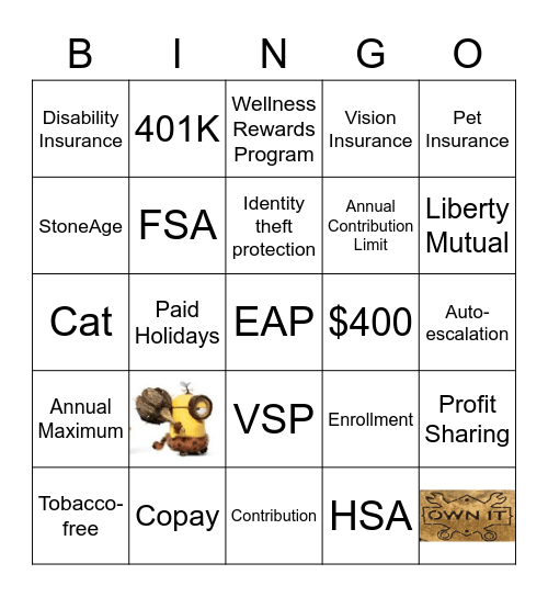 Open Enrollment Bingo Card