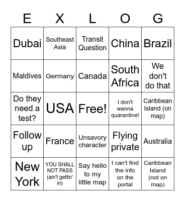 Day Shift Bingo Card