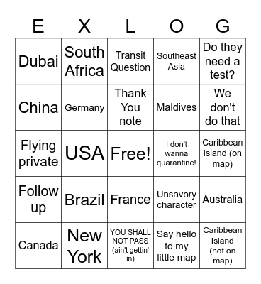 Day Shift Bingo Card