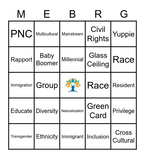 MULTICULTURAL EBRG Bingo Card