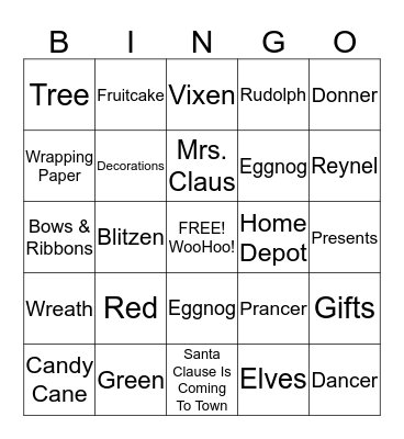 Cupid's Fun Dash Away Bingo Card