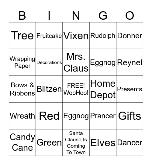 Cupid's Fun Dash Away Bingo Card