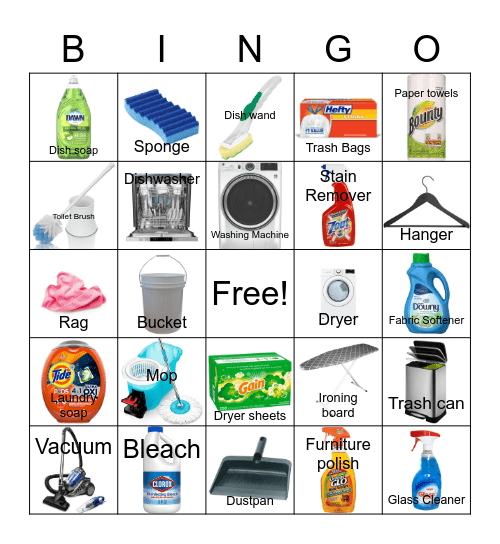 Cleaning Bingo 2021 Bingo Card