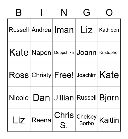 FRIENDSGIVING BINGO Card