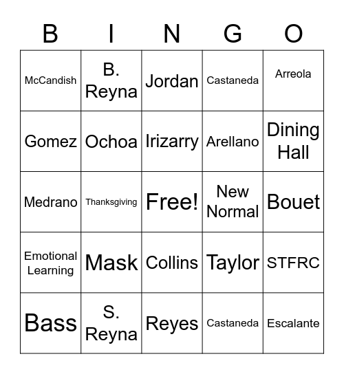 Bingo Card