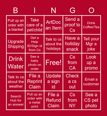 CLART Cyber Week FUN Bingo Card