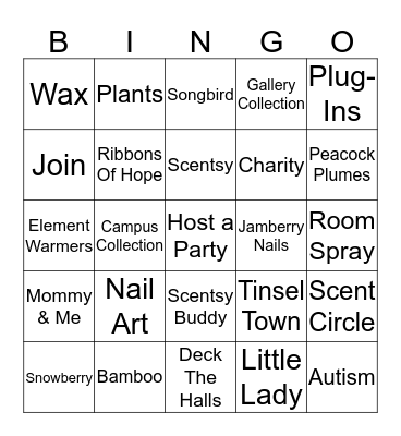 Snack & Shop Bingo Card