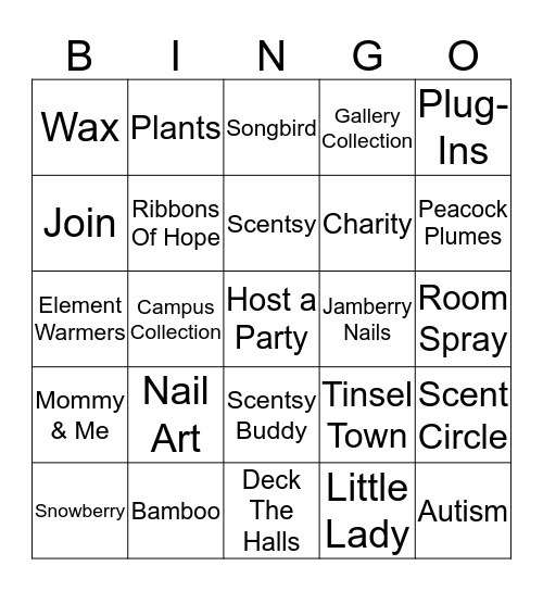 Snack & Shop Bingo Card