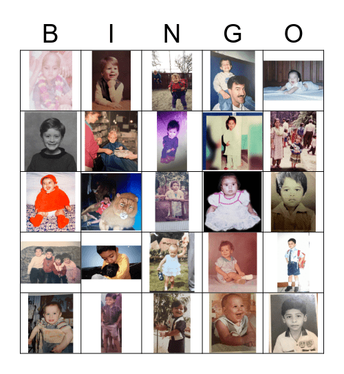 GCI Baby Photos Bingo Card