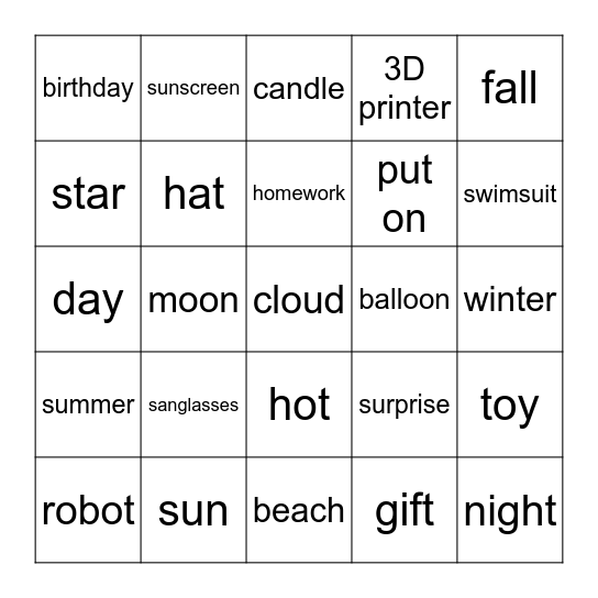 Bingo Card