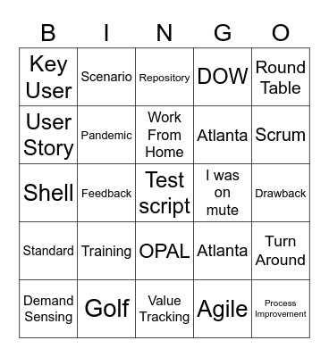 OMP UE Bingo Card