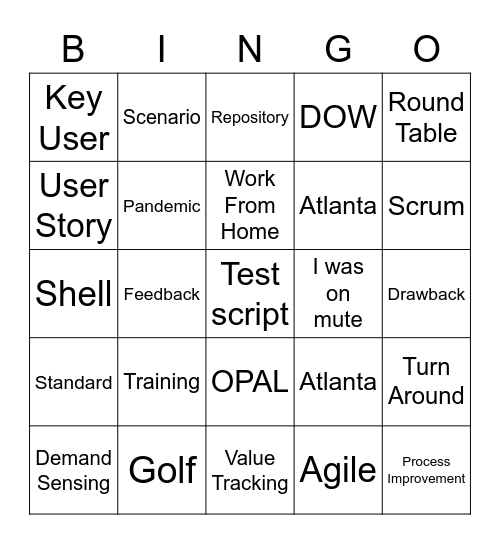 OMP UE Bingo Card