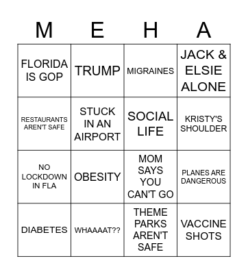 DISNEYSTERIA Bingo Card