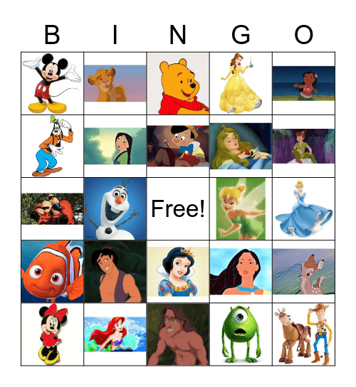 Disney!!!! Bingo Card