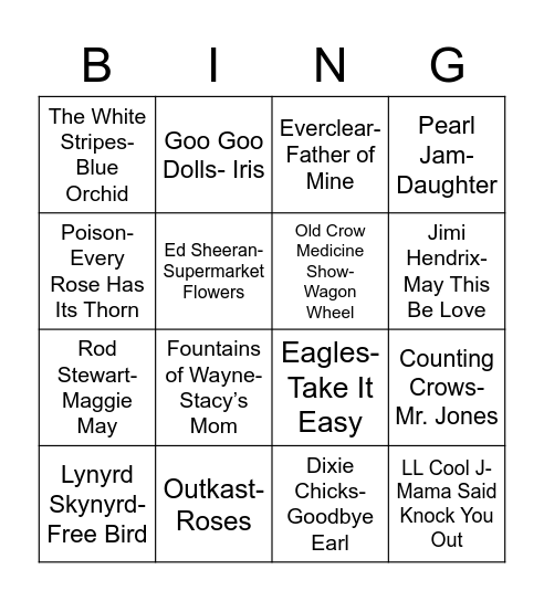 Total-Quiz.com Presents Radio Bingo: Coverall Bingo Card