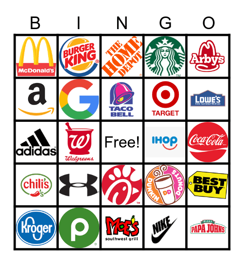 Logos Bingo Card