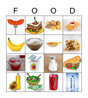 FOOD Bingo Card