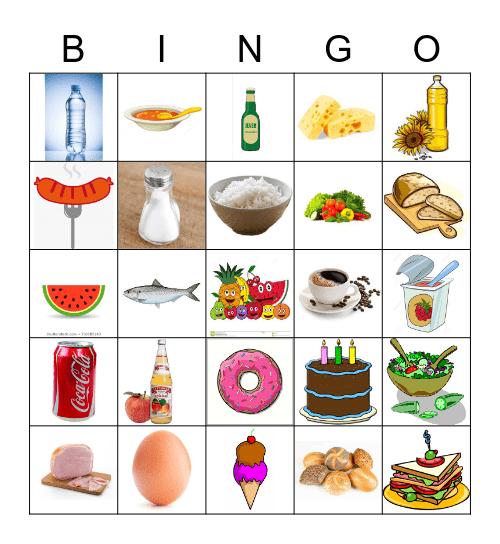 FOOD Bingo Card