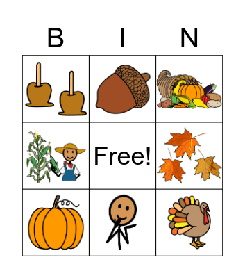 Fall Bingo Card