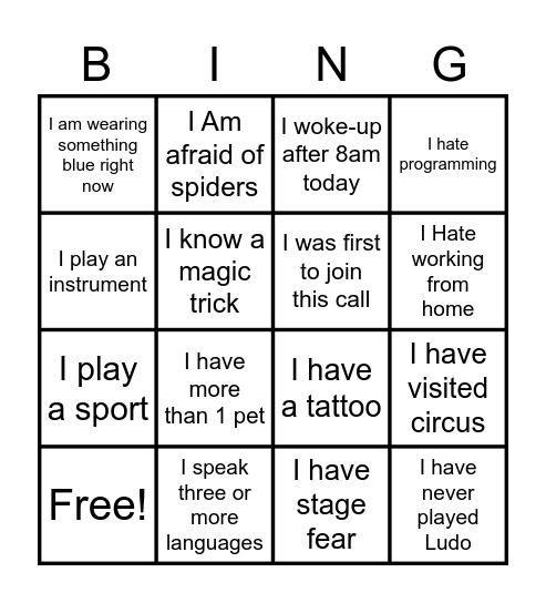 Bingo Card