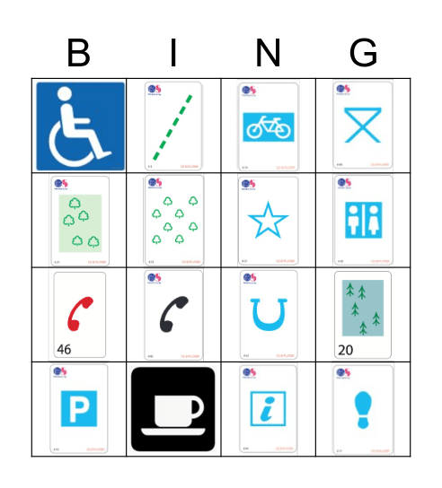 Map Symbols Bingo Card