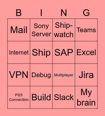 What doesn't work today? Bingo Card