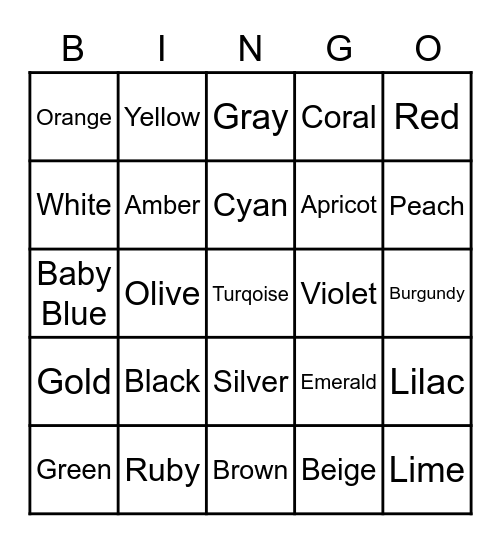 Jieun's Bingo Card