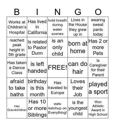 FAI WOMEN's ICEBREAKER Bingo Card