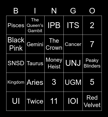 Adin Bingo Card