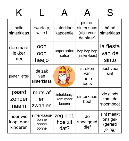- Dames 8 Sinterklaasnacht - Bingo Card