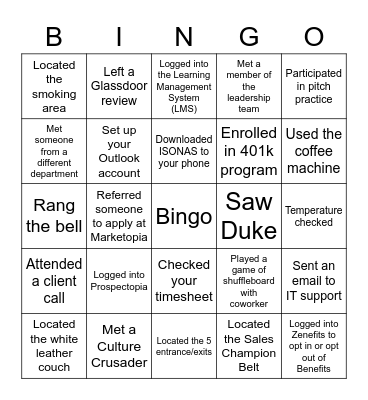 Marketopia Bingo Card