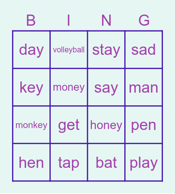 ee/ea Bingo Card