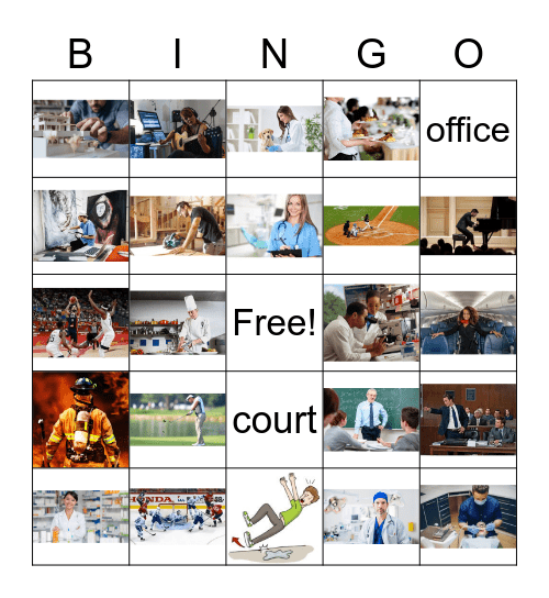 DSB-2 Sports and Jobs Bingo Card