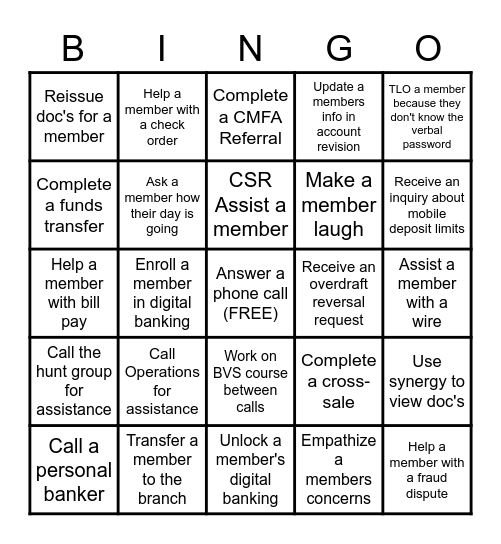 CMCU Bingo! Bingo Card