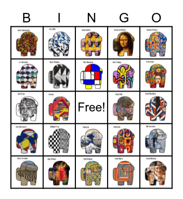 Artist Among Us Bingo Card