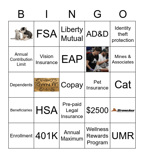 Open Enrollment Bingo Card