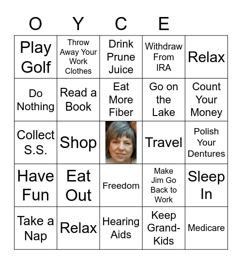 RETIREMENT Bingo Card