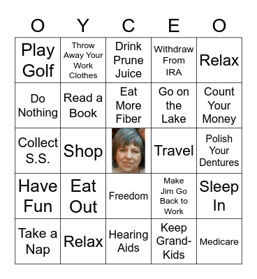 RETIREMENT Bingo Card
