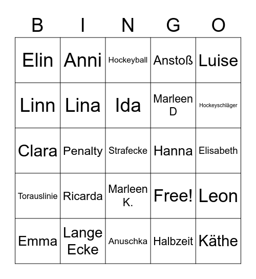 MC TVA Bingo Card