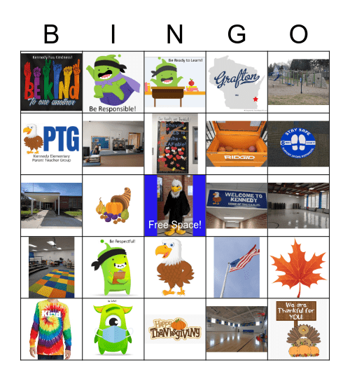 Kennedy School-Wide Bingo! Bingo Card