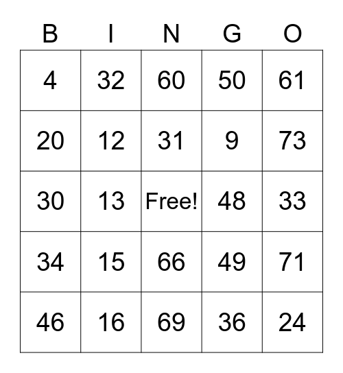 when did i ask Bingo Card